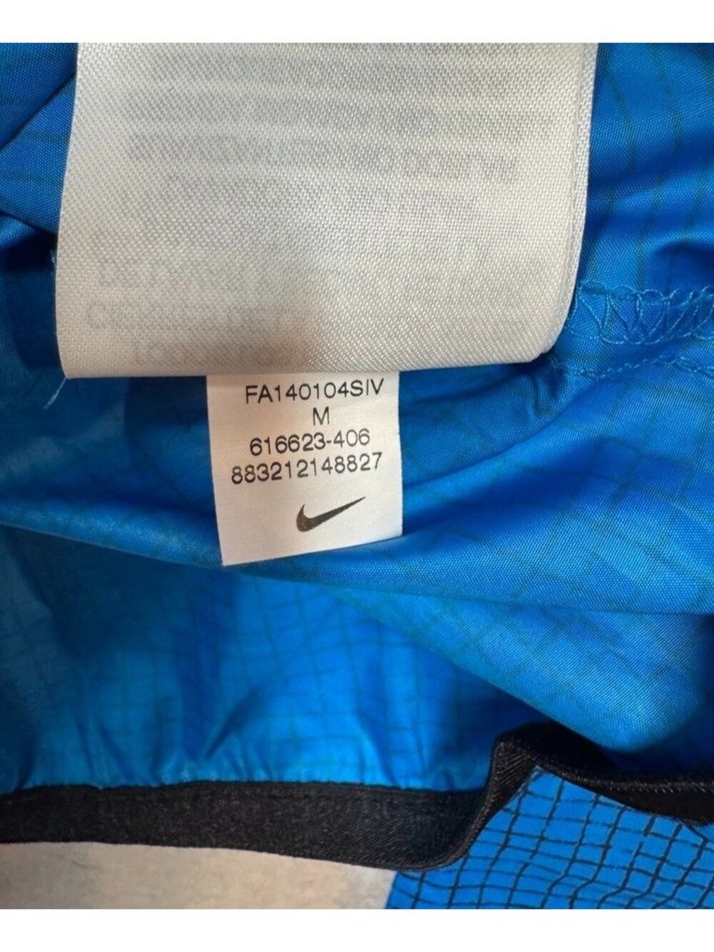 Nike Men's Windrunner Windbreaker Jacket Hooded Royal Blue Black Size Medium M - Picture 13 of 13